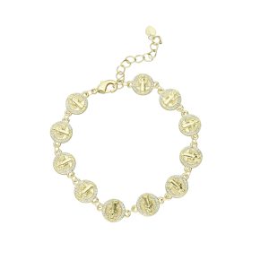 Pulsera San Benito Baño de Oro BO4293
