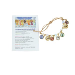 Pulsera 7 Arcangeles de Chapa de Oro CH4742