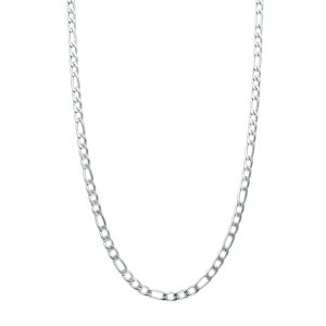 Cadena Tipo Cartier 3 mm Plateada 50 cm Acero Inoxidable A005440