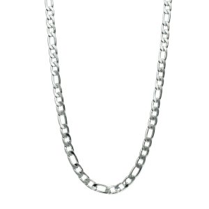 Cadena Tipo Cartier 4.5 mm Plateada 50 cm Acero Inoxidable A005444