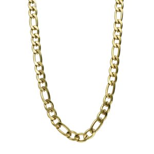 Cadena Tipo Cartier Dorada 7mm 60cm de Acero Inoxidable A005476