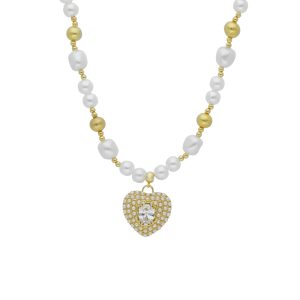 Collar Chapa de Oro Corazon BO2227