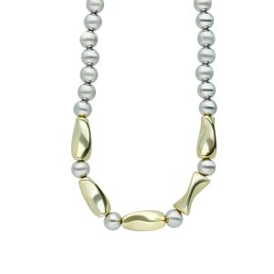 Collar Chapa de Oro Bicolor BO3576