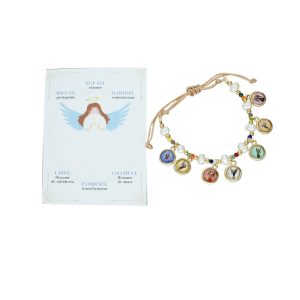 Pulsera 7 Arcangeles de Chapa de Oro CH4743