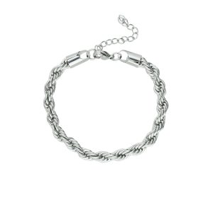 Pulsera Torsal Plateada Acero Inoxidable A005469
