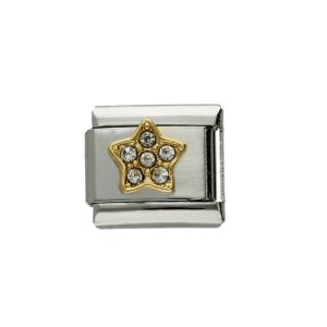 Charm de Estrella Cristales Plateado A005981