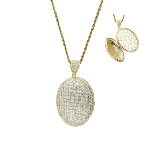 Collar Chapa de Oro y Acero BA1011