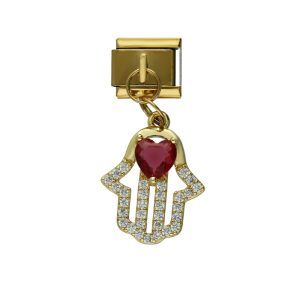 Charm de Mano Cristales Piedra Roja BA1346