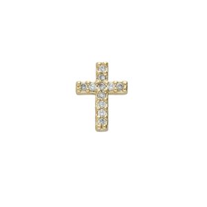 Dije de Cruz Para Relicario de Chapa de Oro BO4676