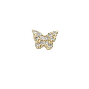 Dije de Mariposa Para Relicario de Chapa de Oro BO4682