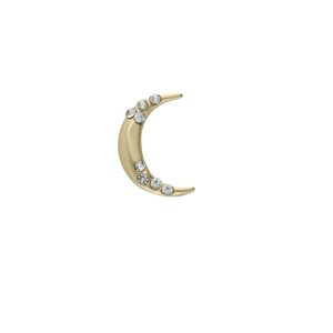 Dije de Corazon, Luna Para Relicario de Chapa de Oro BO4687