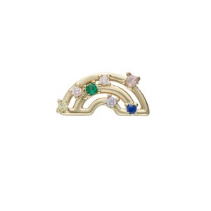 Dije de Arcoiris Para Relicario de Chapa de Oro BO4696