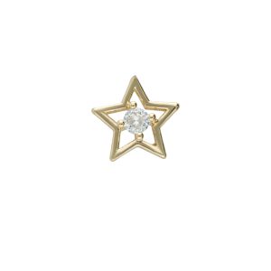 Dije de Estrella Para Relicario de Chapa de Oro BO4698