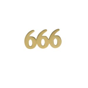 Dije de # 666 Para Relicario de Chapa de Oro BO4710