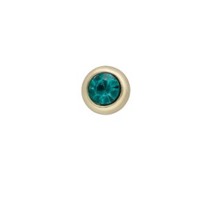Dije de Piedra Verde, Arcangel Rafael Para Relicario de Chapa de Oro BO4718