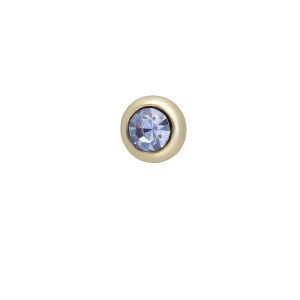 Dije Piedra Azul, Arcangel Miguel Para Relicario de Chapa de Oro BO4722